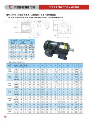 台湾台誉齿轮减速马达电机GH18-100-10S 性能特点与选型应用全解析