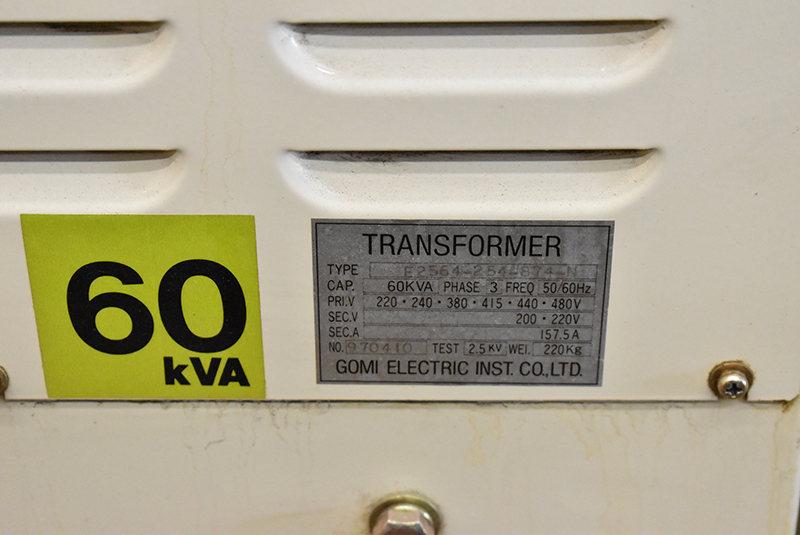 GOMI E2564-254-874-N 60 KVA transformer